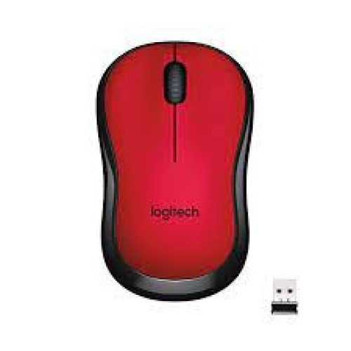 Logitech M221 Silent Wireless Mouse, Red