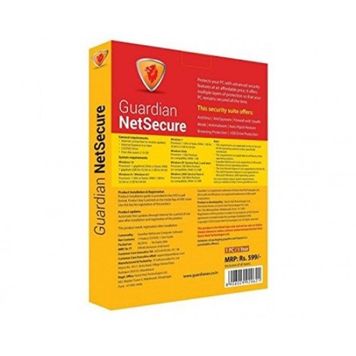 2 User, 1 Year, Guardian NetSecure Antivirus