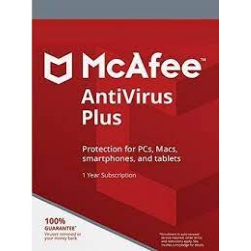 1 User, 1 Year, McAfee Antivirus Plus