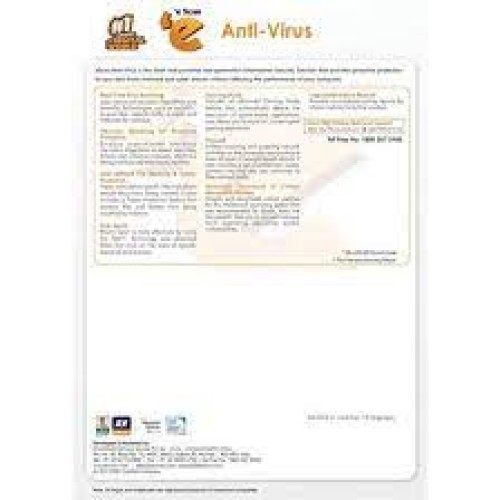 1 User, 3 Year, eScan Antivirus, V-14.x