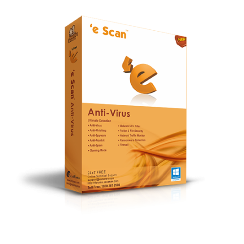 1 User, 3 Year, eScan Anti-Virus with To...