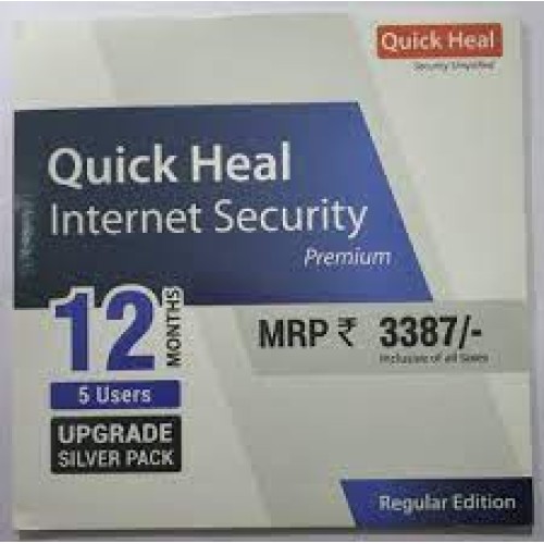 Renewal, 5 User, 1 Year, Quick Heal Internet Security
