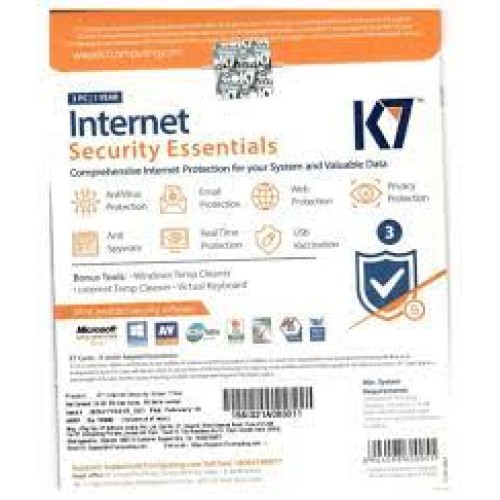 5 User, 1 Year, K7 Internet Security