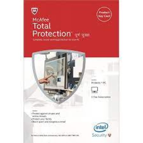 2 User, 3 Year, Mcafee Total Protection
