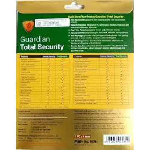 1 User, 1 Year, Guardian Total Security