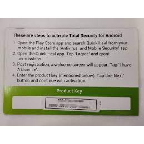 1 Device, 1 Year, Quick Heal Mobile Security, For Android