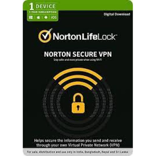 Norton Wi-Fi Privacy, VPN, 1 Device, 12 Months