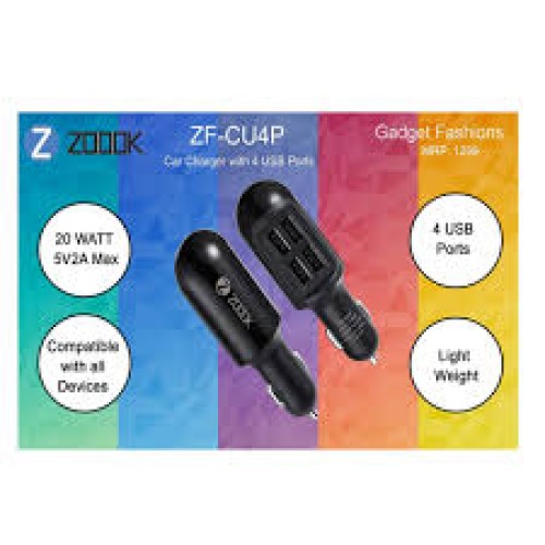 ZOOK CAR CHARGER ZF-CU4P